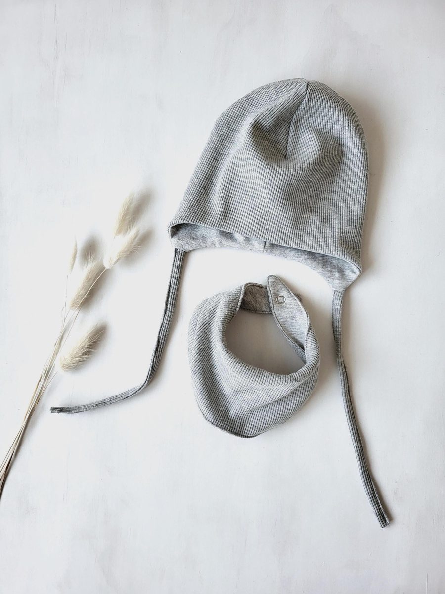 Beanie Mütze mit Ohrenschutz & Halstuch