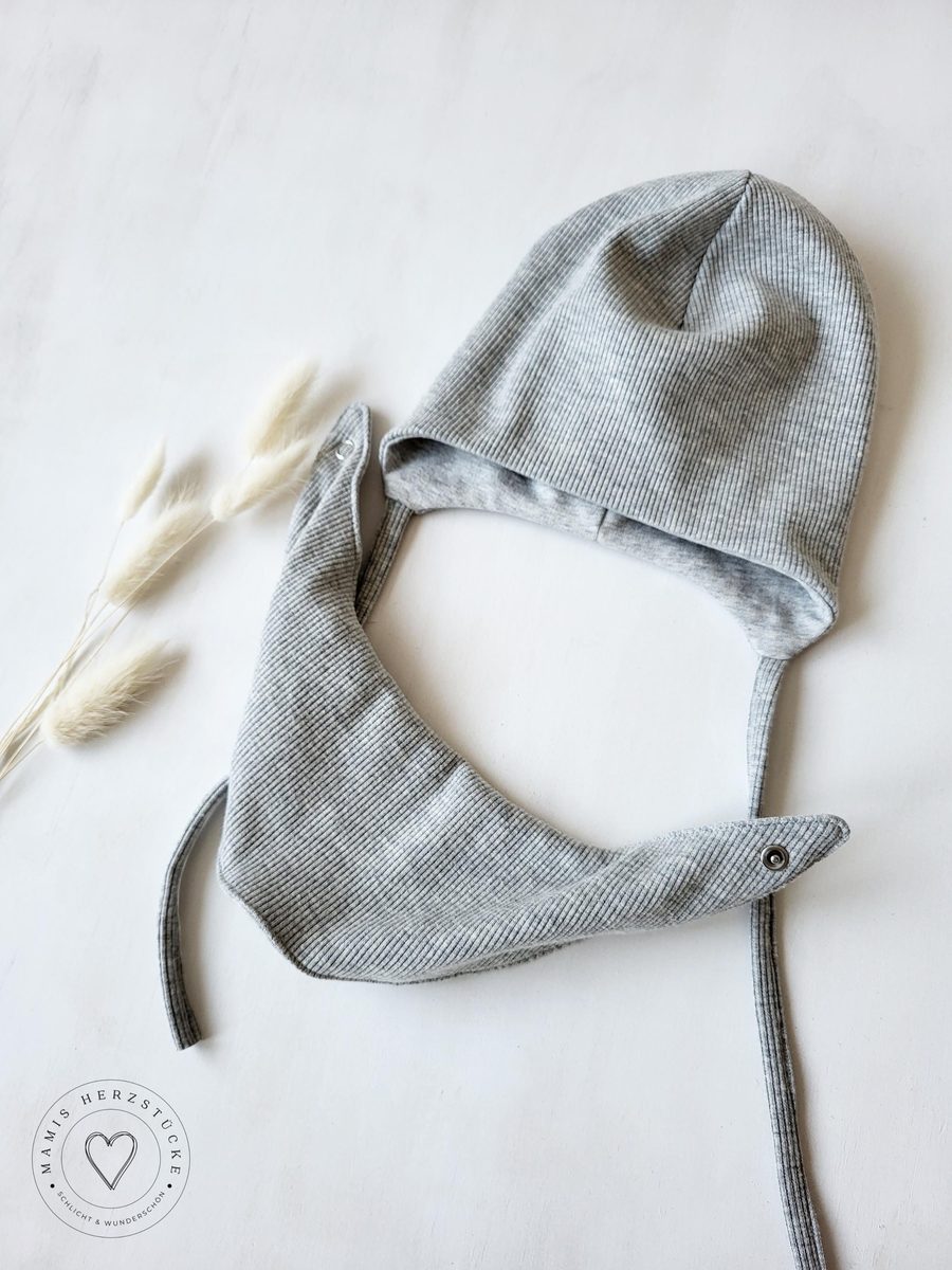 Beanie Mütze mit Ohrenschutz & Halstuch – Foto 3