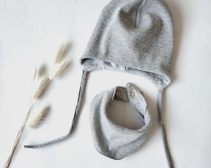 Beanie Mütze mit Ohrenschutz & Halstuch – Bild 1
