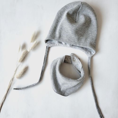 Beanie Mütze mit Ohrenschutz & Halstuch
