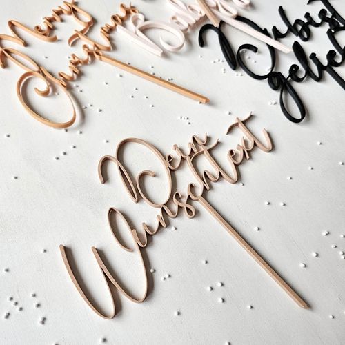Cake Topper Wunschtext
