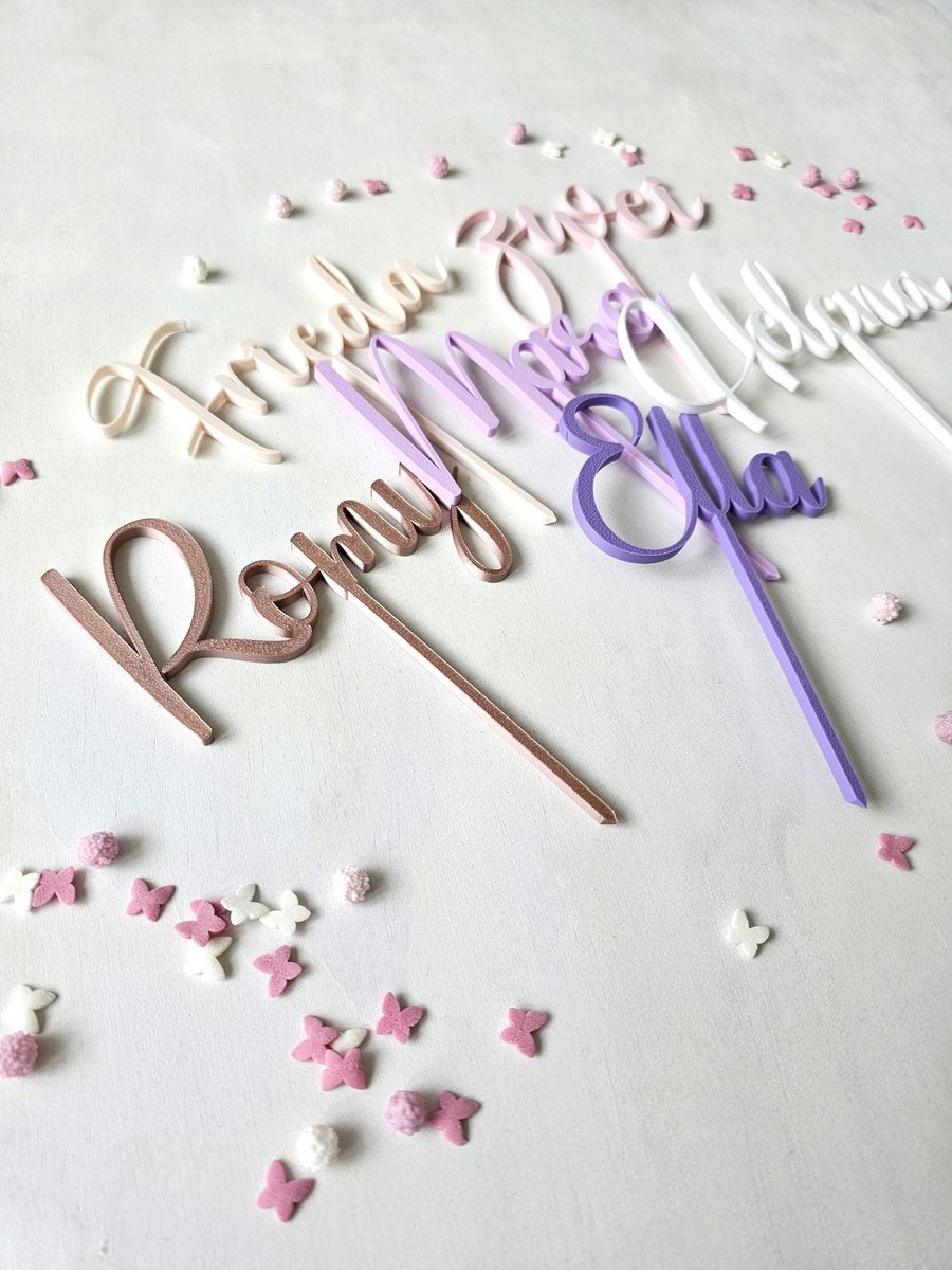 Cake Topper personalisiert mit Namen – Bild 2