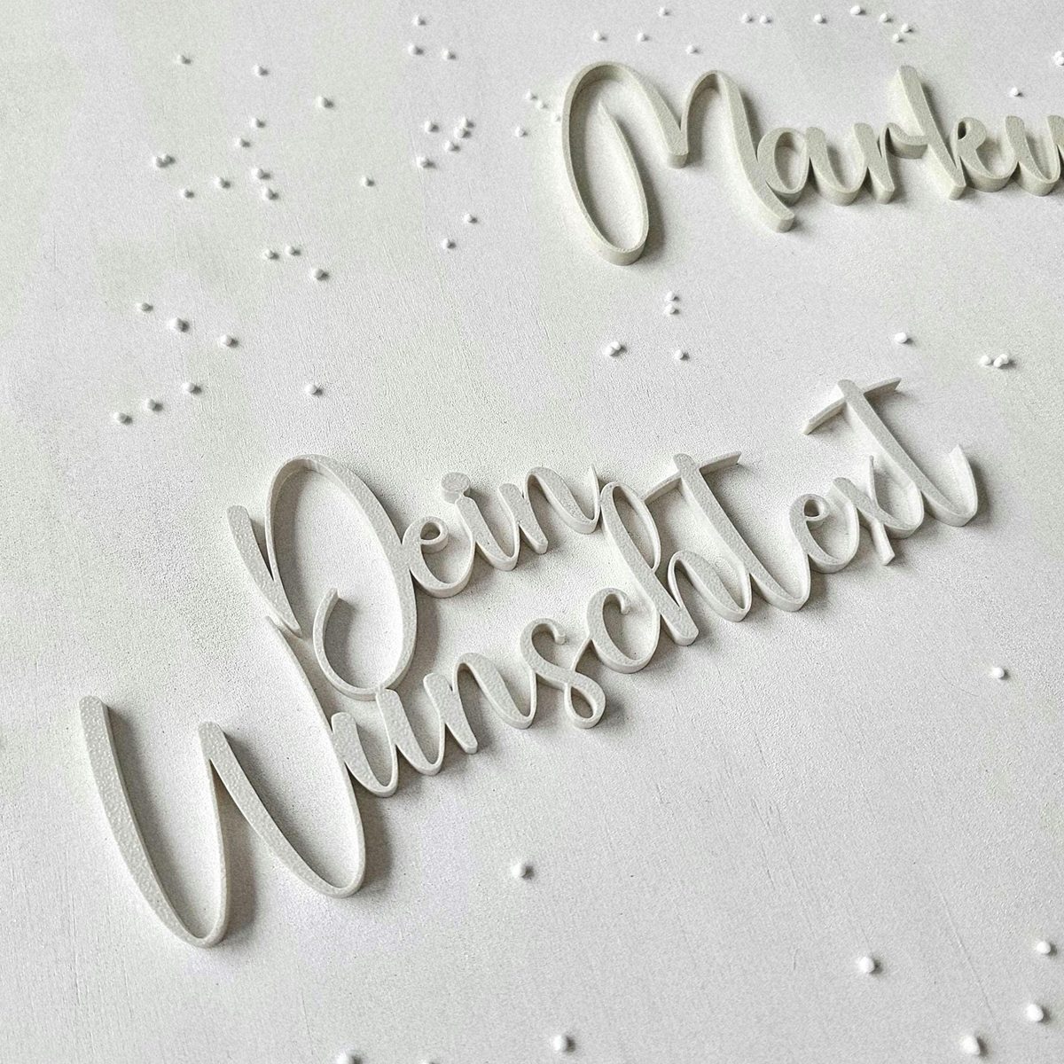 Caketopper Schriftzug ohne Stiel