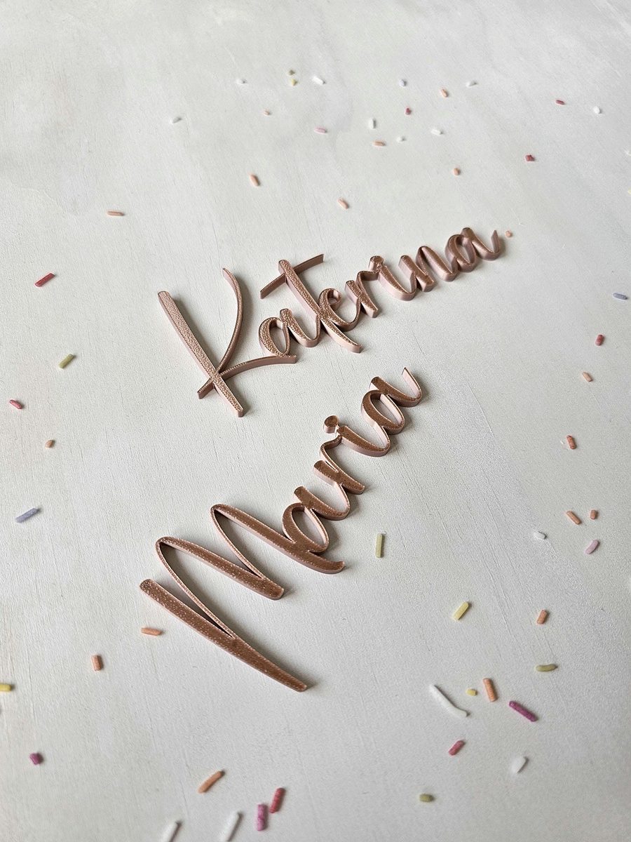 Caketopper Schriftzug – Name & Wunschtext – Bild 5