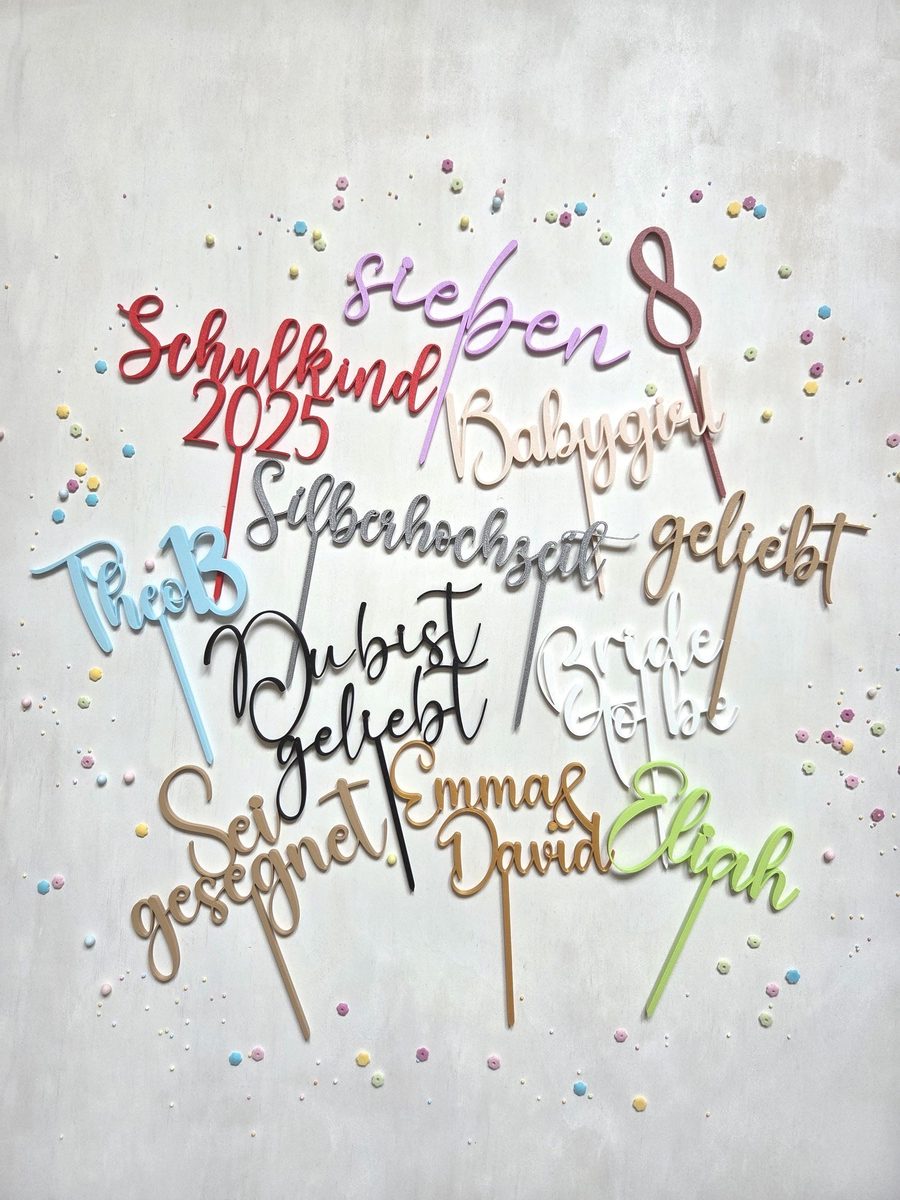Cake Topper Wunschtext – Bild 2